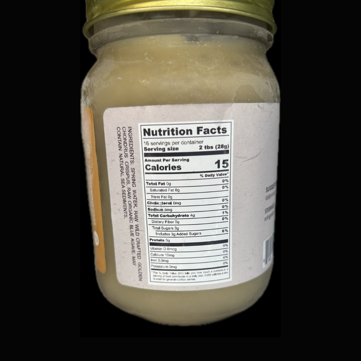 Raw Golden Irish Wildcrafted Sea Moss Gel